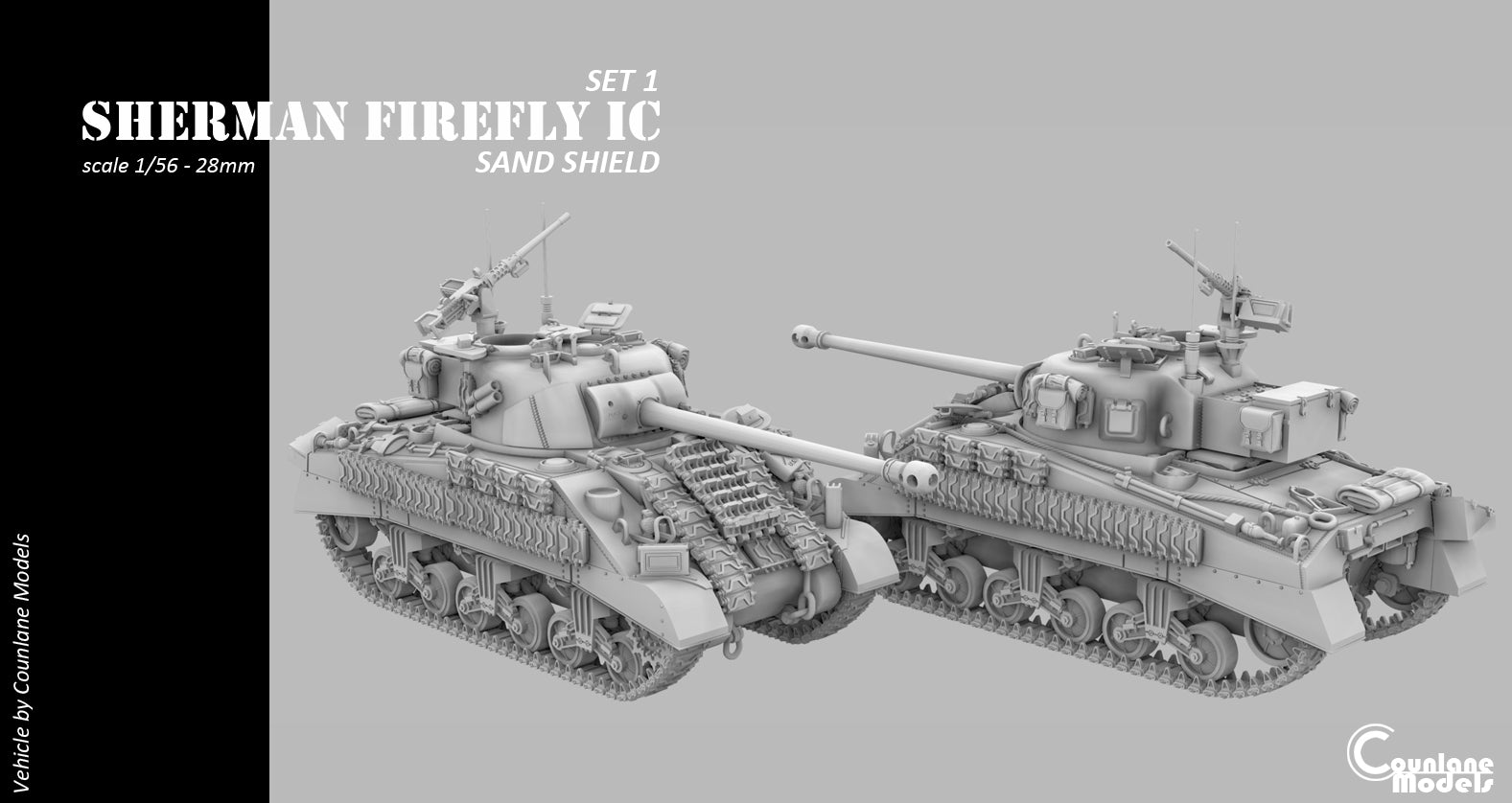 Counlane Sherman Firefly Ic Sand Shield 1944  (UK, Canada, Poland WW2)