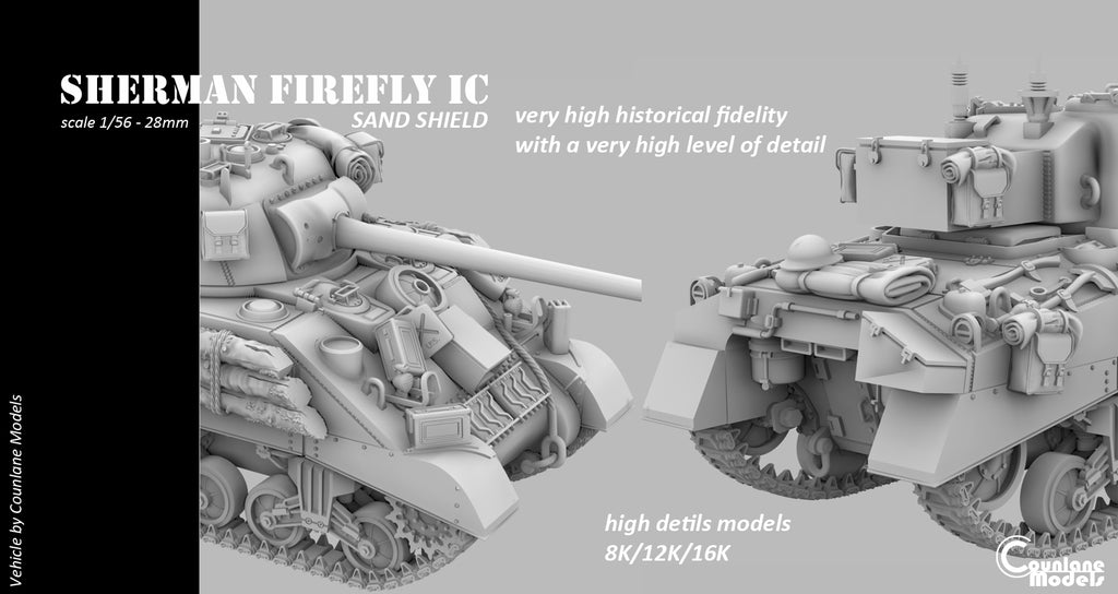 Counlane Sherman Firefly Ic Sand Shield 1944  (UK, Canada, Poland WW2)
