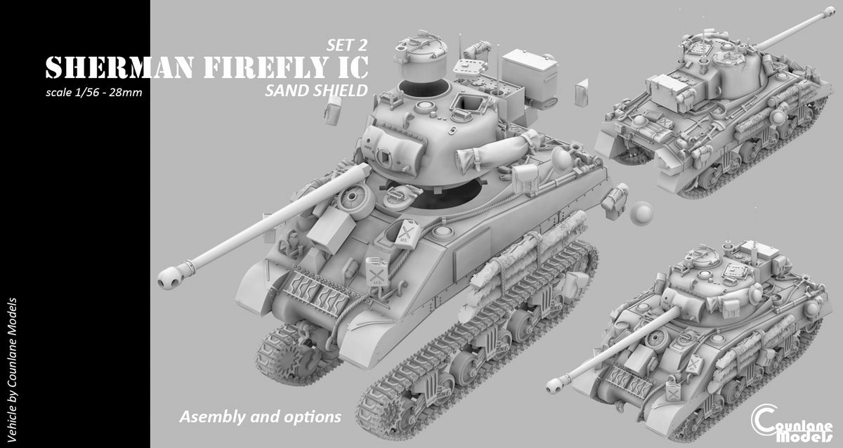 Counlane Sherman Firefly Ic Sand Shield 1944  (UK, Canada, Poland WW2)