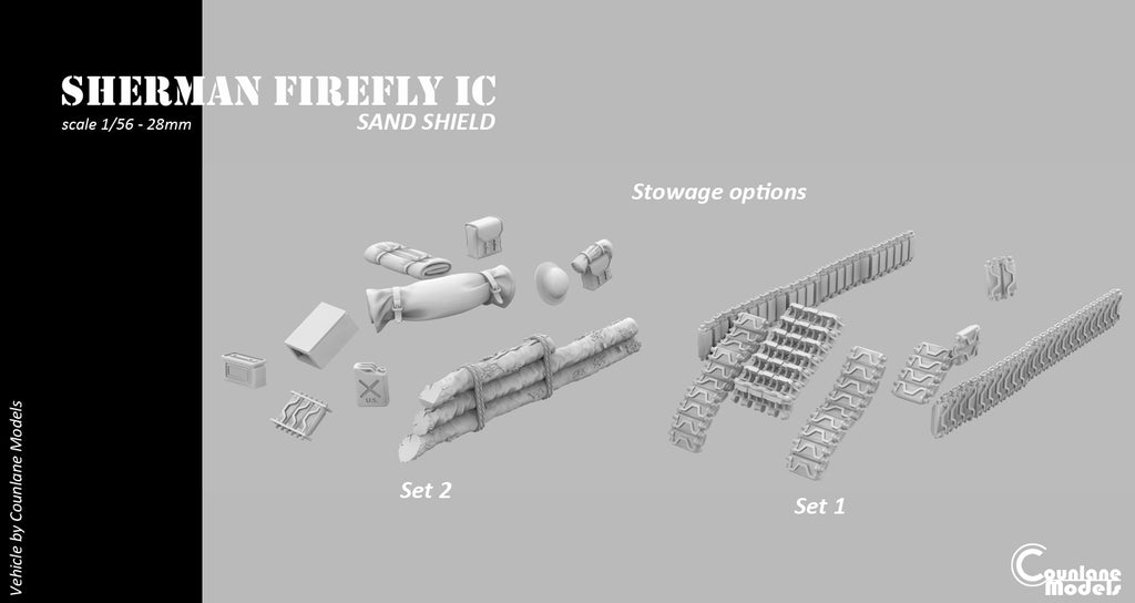 Counlane Sherman Firefly Ic Sand Shield 1944  (UK, Canada, Poland WW2)