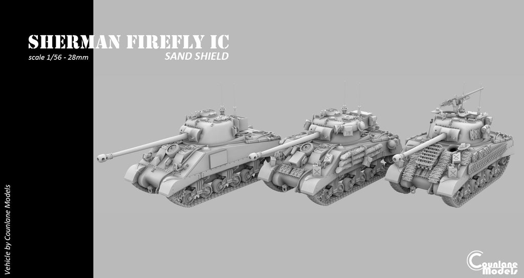 Counlane Sherman Firefly Ic Sand Shield 1944  (UK, Canada, Poland WW2)