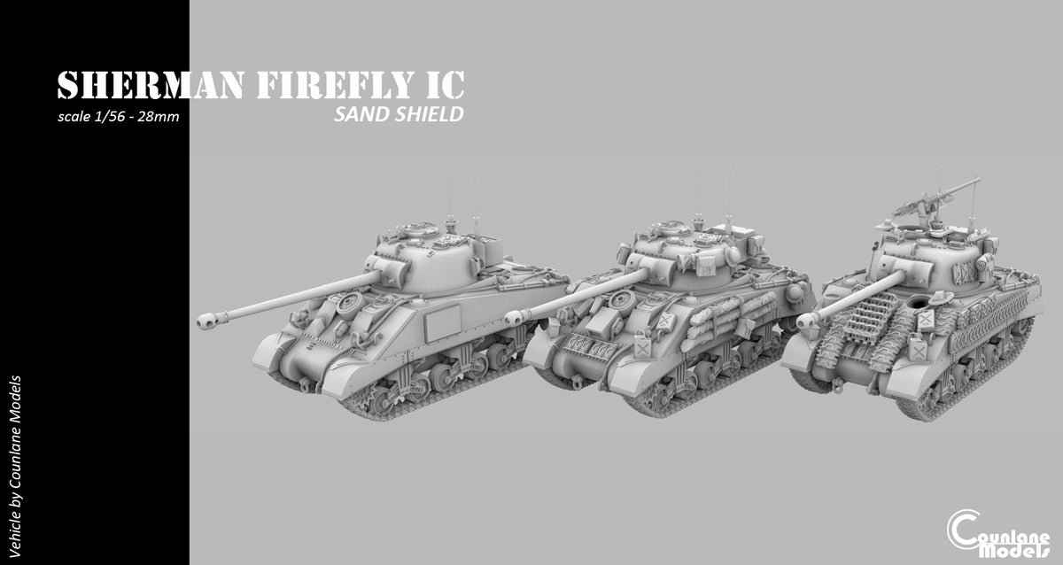 Counlane Sherman Firefly Ic Sand Shield 1944  (UK, Canada, Poland WW2)
