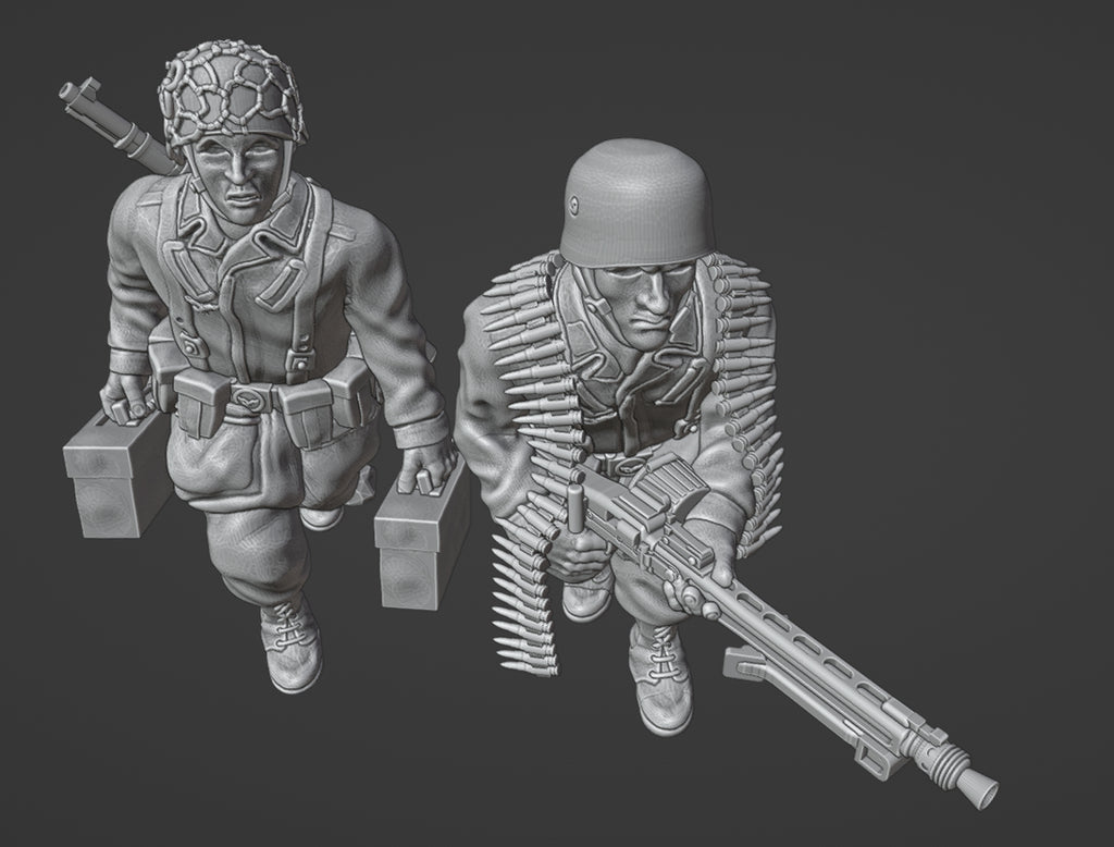 Col.Muller German Fallschirmjager MG42 Team 1