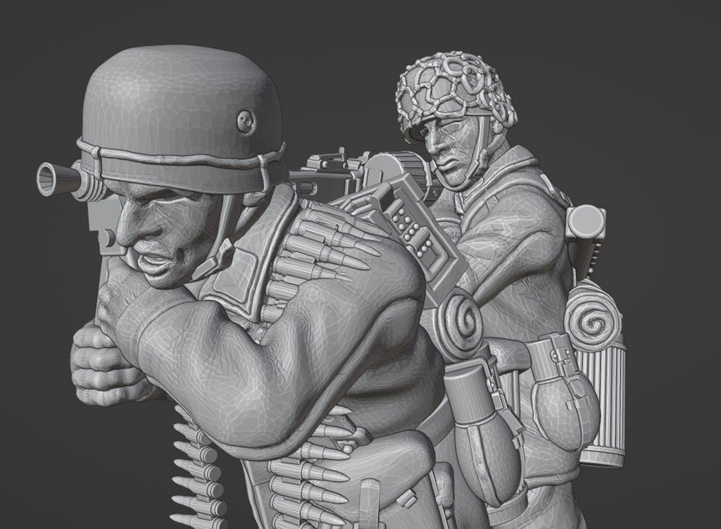 Col.Muller German Fallschirmjager MG42 Team 6