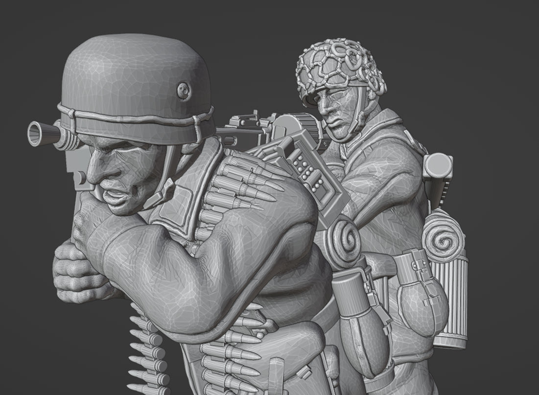 Col.Muller German Fallschirmjager MG42 Team 6
