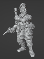 Col.Muller German Paratrooper Officer with grenade and pistol (2 versions)