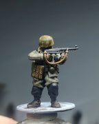 Col.Muller German Paratrooper Firing MP40