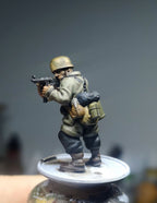 Col.Muller German Paratrooper Firing MP40