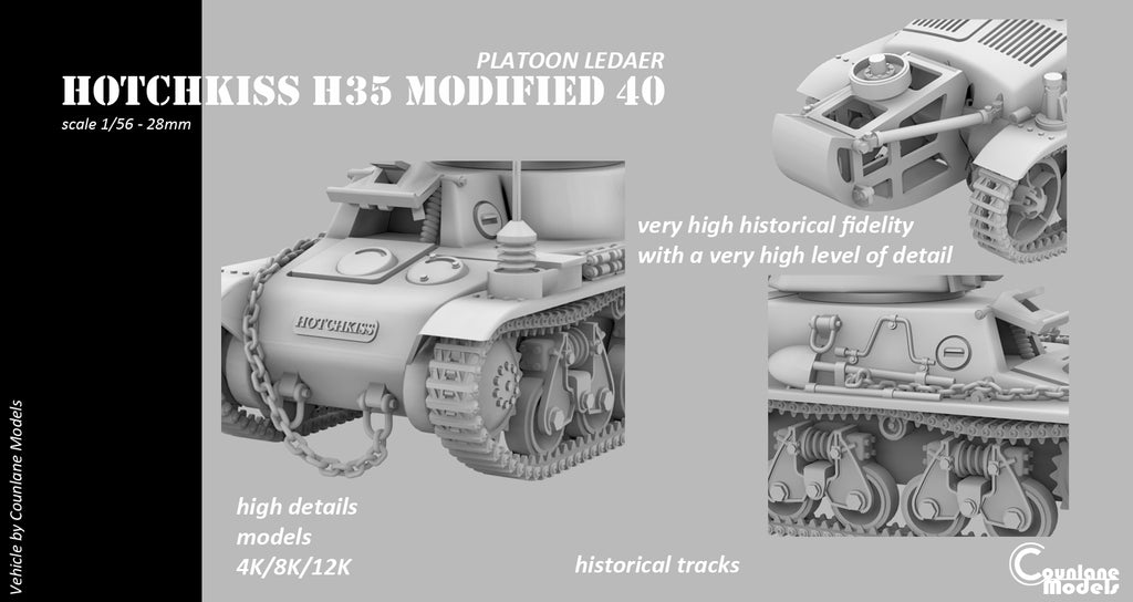 Counlane Renault H35 Platoon Leader mod. 1940 (France, WW2)