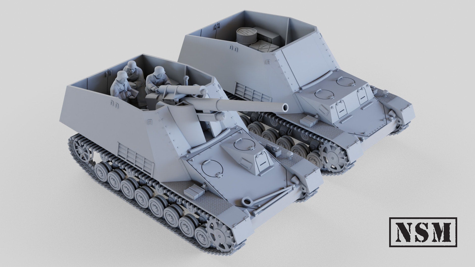 NSM HUMMEL SPG & AMMO Carrier (Germany, WW2)