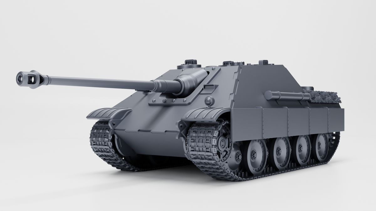 WG3D Jagdpanzer V - Panzerjaeger Panther - Jagdpanther (Sd.Kfz.173) + 3 Tankmen (Germany, WW2)
