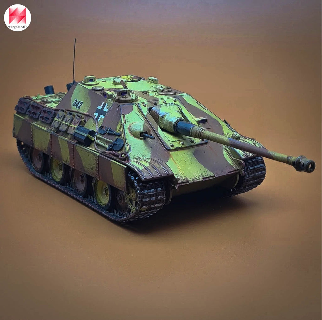 WG3D Jagdpanzer V - Panzerjaeger Panther - Jagdpanther (Sd.Kfz.173) + 3 Tankmen (Germany, WW2)