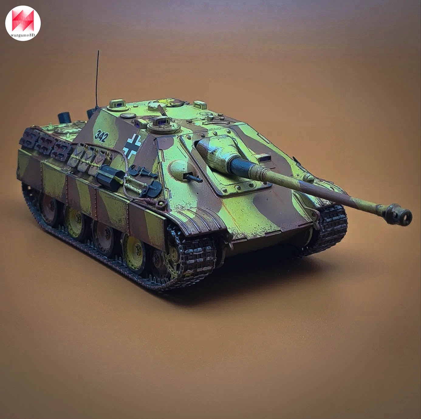 WG3D Jagdpanzer V - Panzerjaeger Panther - Jagdpanther (Sd.Kfz.173) + 3 Tankmen (Germany, WW2)