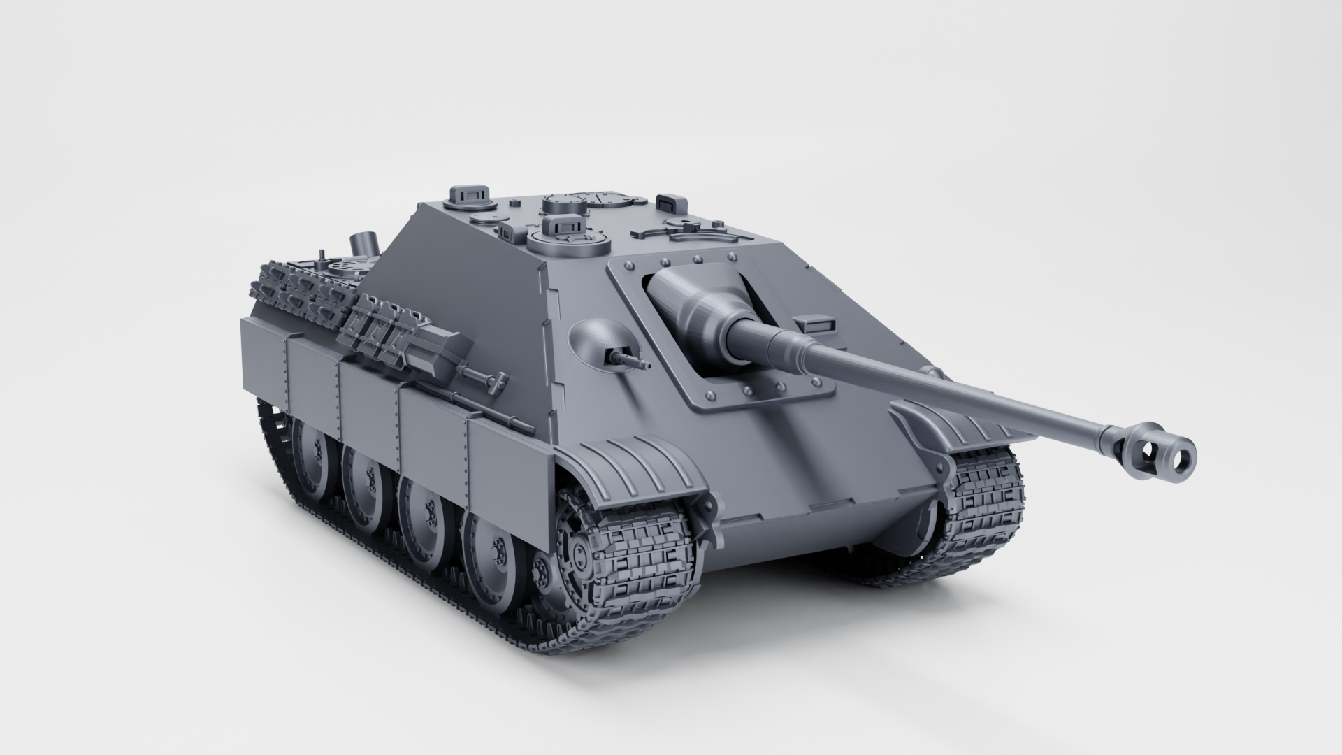 WG3D Jagdpanzer V - Panzerjaeger Panther - Jagdpanther (Sd.Kfz.173) + 3 Tankmen (Germany, WW2)