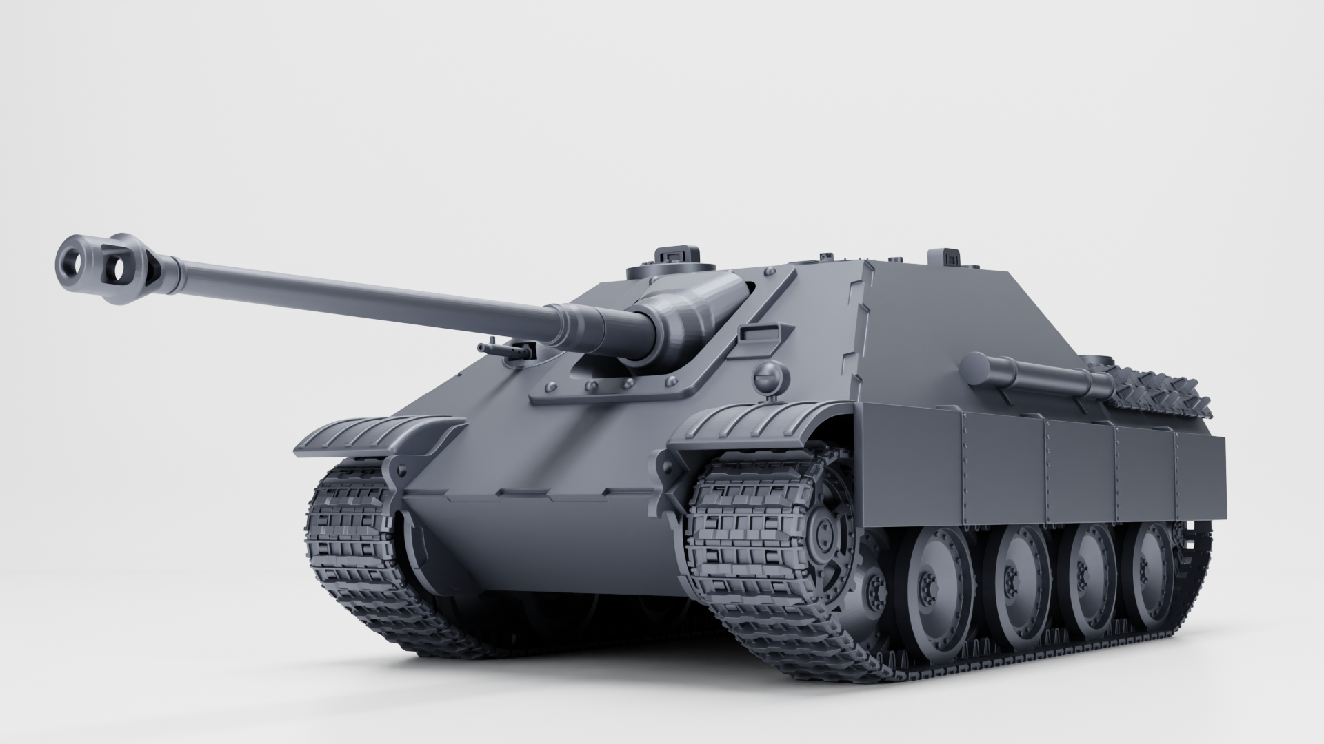 WG3D Jagdpanzer V - Panzerjaeger Panther - Jagdpanther (Sd.Kfz.173) + 3 Tankmen (Germany, WW2)