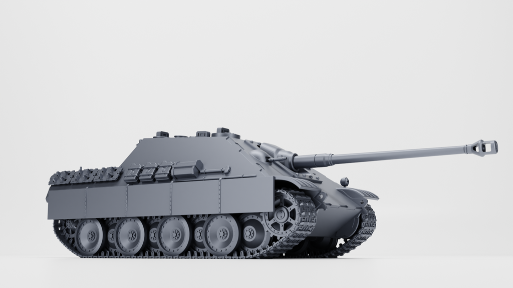 WG3D Jagdpanzer V - Panzerjaeger Panther - Jagdpanther (Sd.Kfz.173) + 3 Tankmen (Germany, WW2)