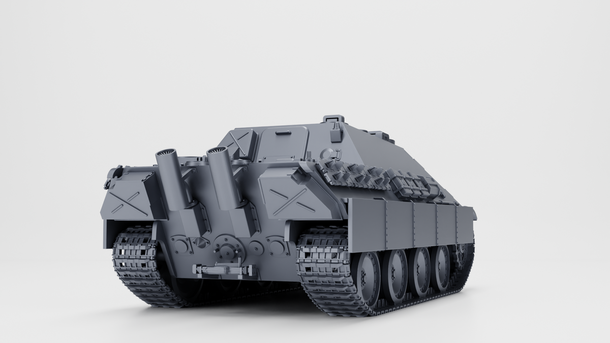 WG3D Jagdpanzer V - Panzerjaeger Panther - Jagdpanther (Sd.Kfz.173) + 3 Tankmen (Germany, WW2)