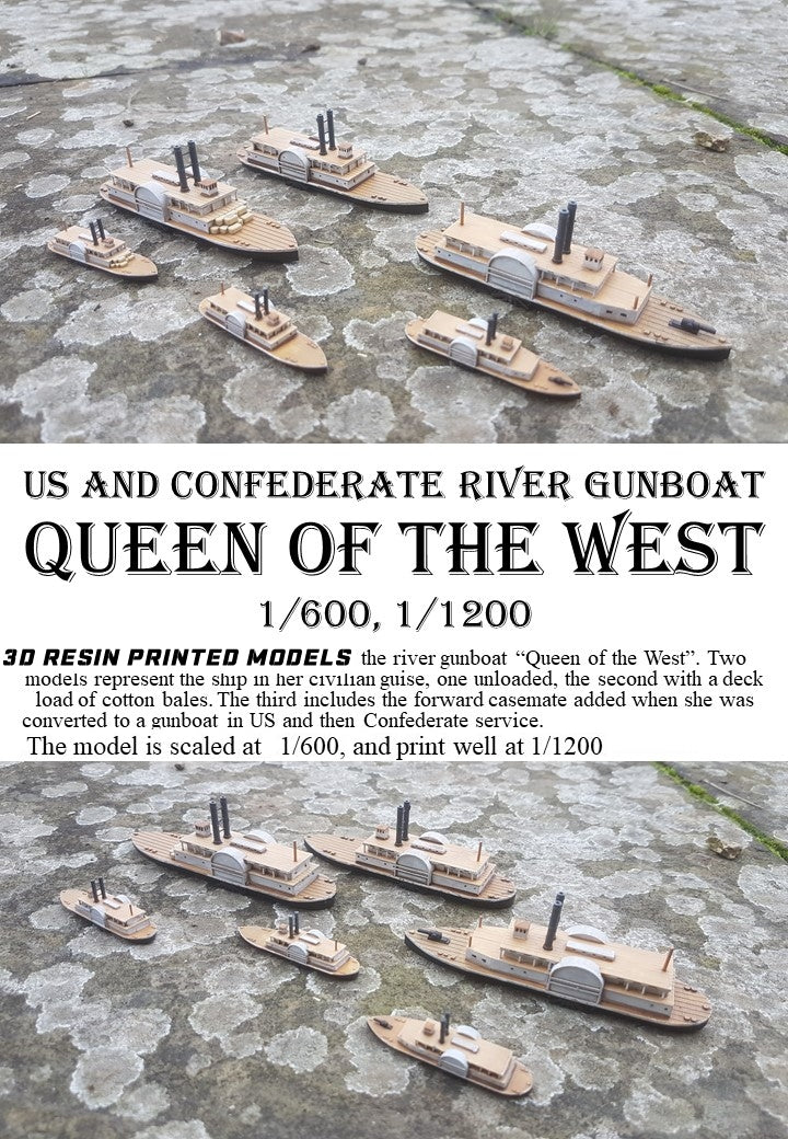 Manley LFG3D009 - 1/600 USS/Confederate Queen Of The West