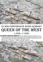 Manley LFG3D009 - 1/600 USS/Confederate Queen Of The West