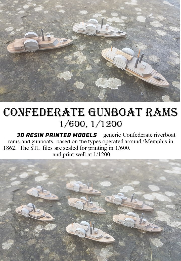 Manley LFG3D010 - 1/600 Confederate Gunboats