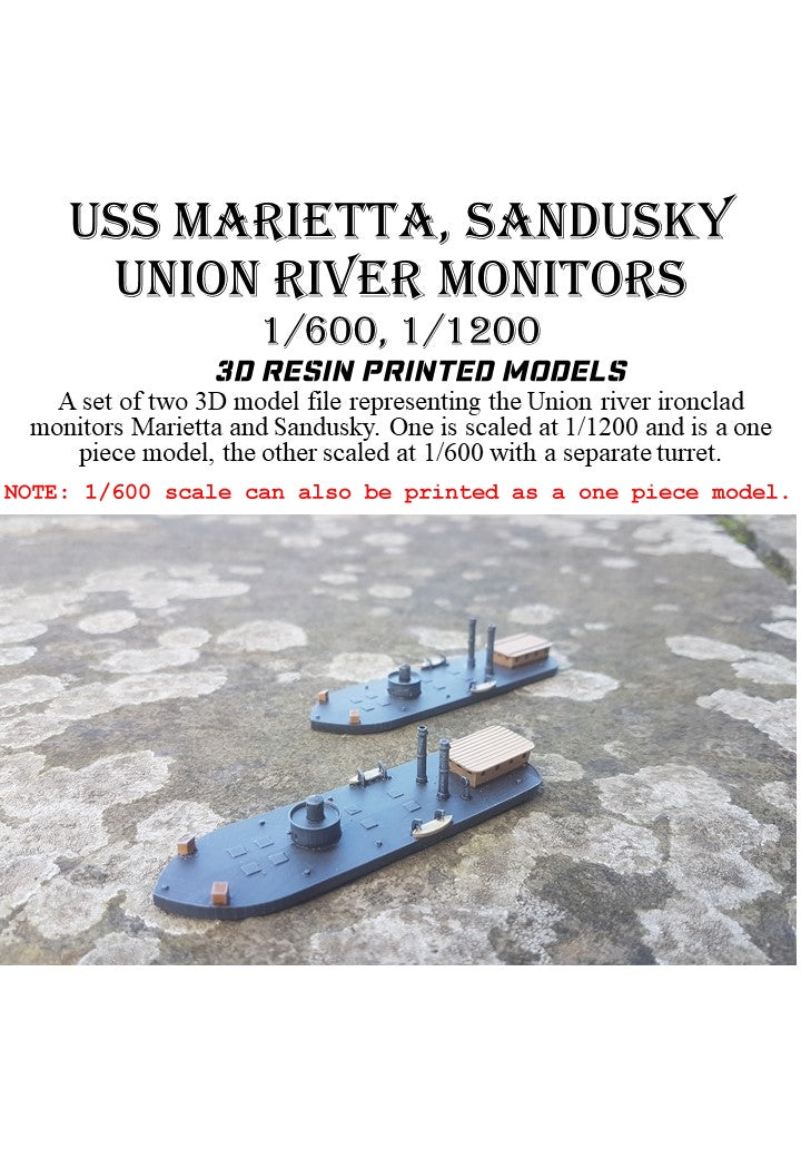 Manley LFG3D014 - 1/600 USS Marietta/Sandusky