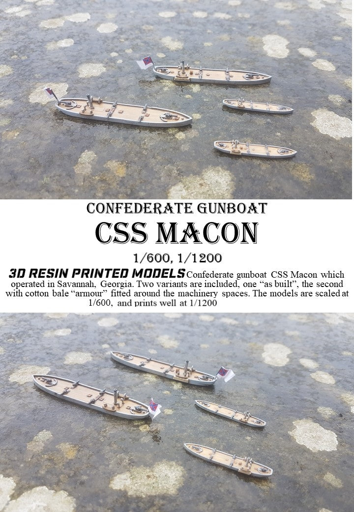 Manley LFG3D017 - 1/600 Confederate CSS Macon