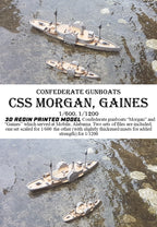 Manley LFG3D027 - 1/600 Confederate CSS Morgan/Gaines