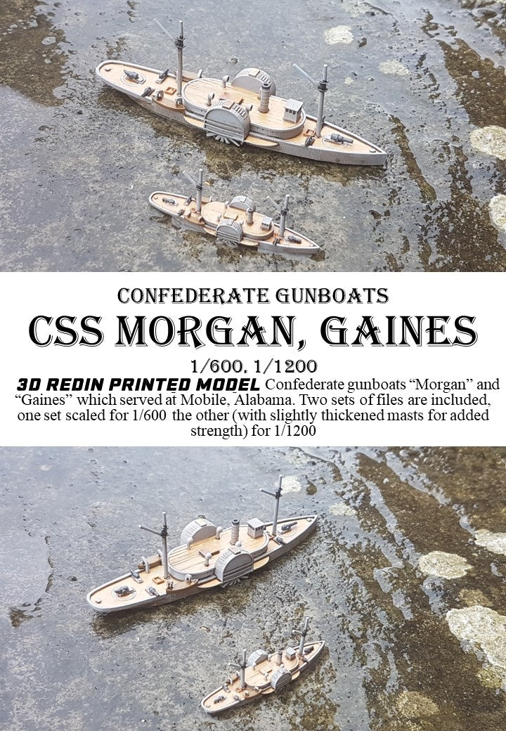 Manley LFG3D027 - 1/600 Confederate CSS Morgan/Gaines