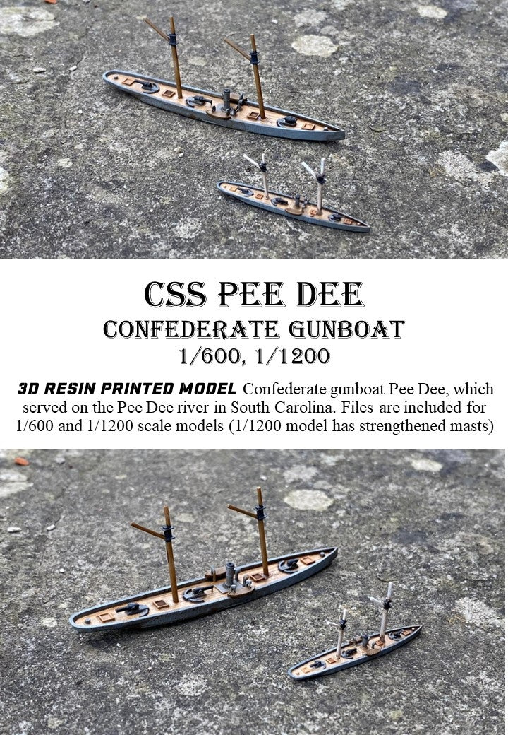 Manley LFG3D031 - 1/600 Confederate CSS Pee Dee