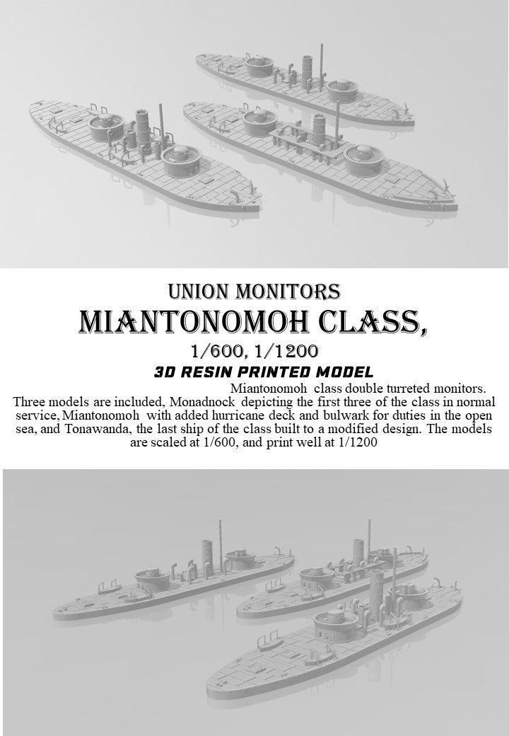 Manley LFG3D048- 1/600 USS Miantonomoh Class