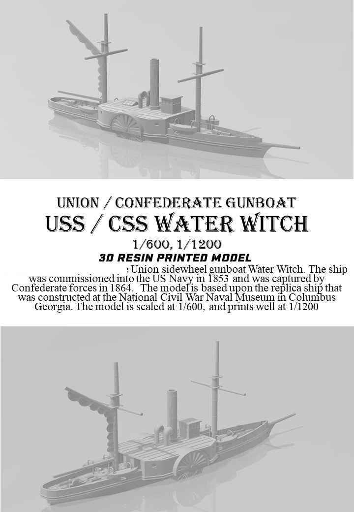 Manley LFG3D051 - 1/600 USS/CSS Water Witch