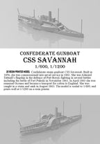 Manley LFG3D180 - 1/600 Confederate CSS Savannah