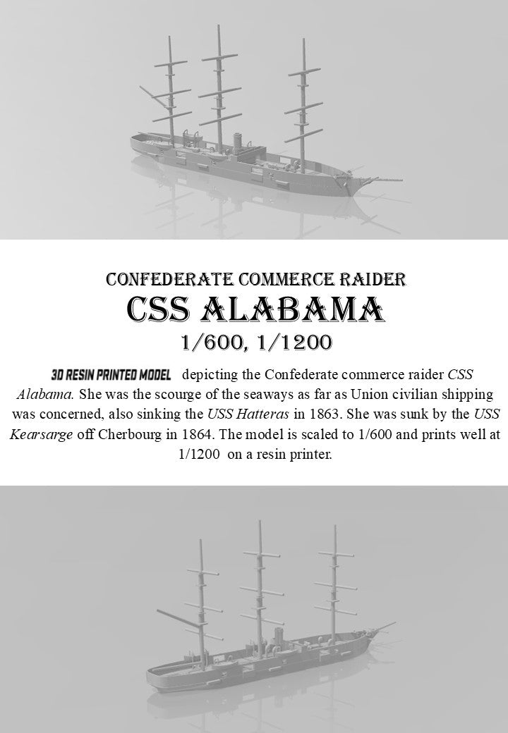 Manley LFG3D204 - 1/600 Confederate CSS Alabama
