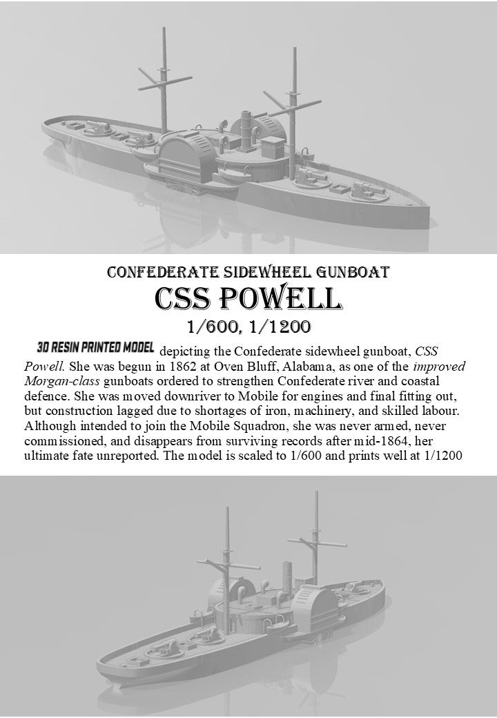 Manley LFG3D224 - 1/600 Confederate CSS Powell
