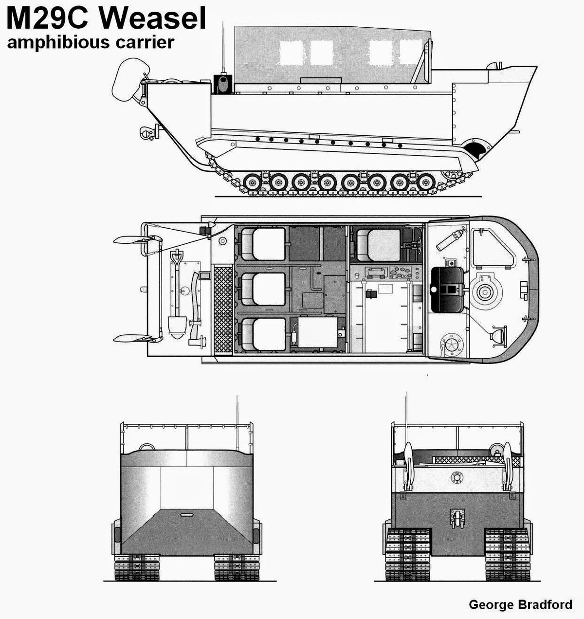 WG3D M29 Weasel Tracked Vehicle (US, WW2+Korean war)