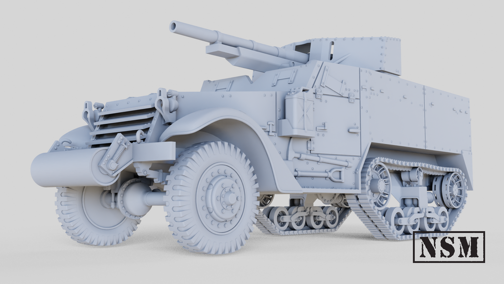 NSM Halftrack M3 75mm GMC - (UK, WW2)