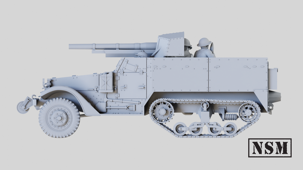 NSM Halftrack M3 75mm GMC - (UK, WW2)