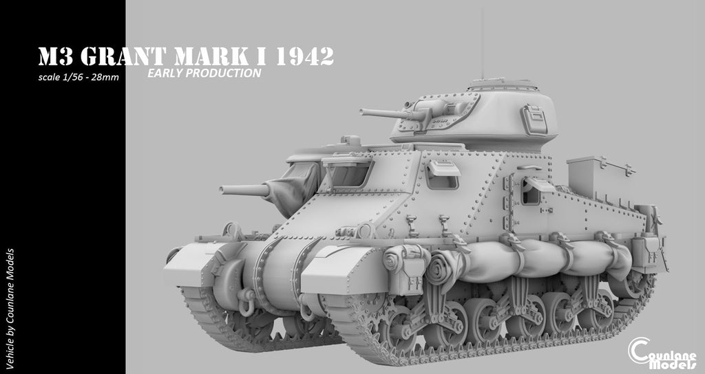 Counlane M3 Grant Mark I early prod 1942 (UK, WW2)