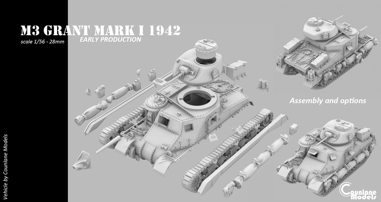 Counlane M3 Grant Mark I early prod 1942 (UK, WW2)