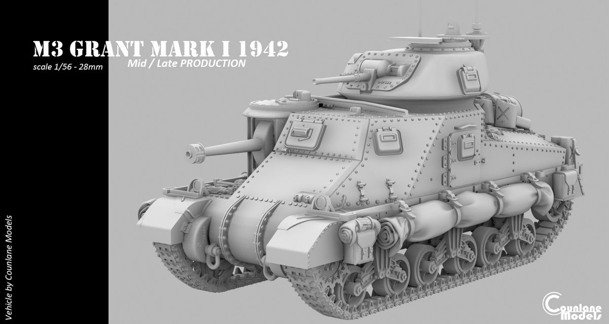 Counlane M3 Grant Mark I  Mid/Late prod 1942 (UK, WW2)