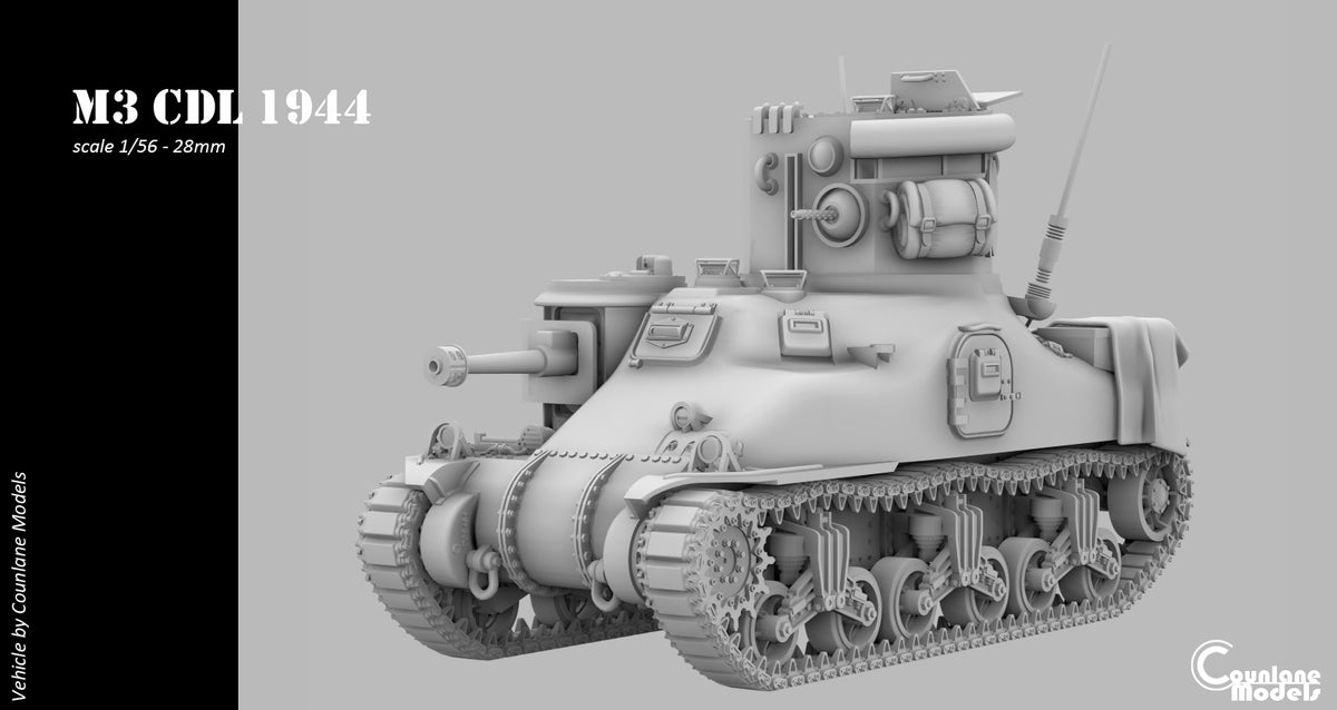 Counlane M3A1 Lee  CDL - Canal Defense Light (USA, WW2)