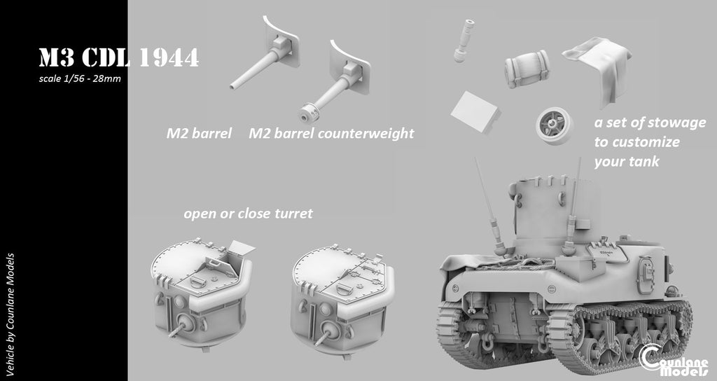 Counlane M3A1 Lee  CDL - Canal Defense Light (USA, WW2)