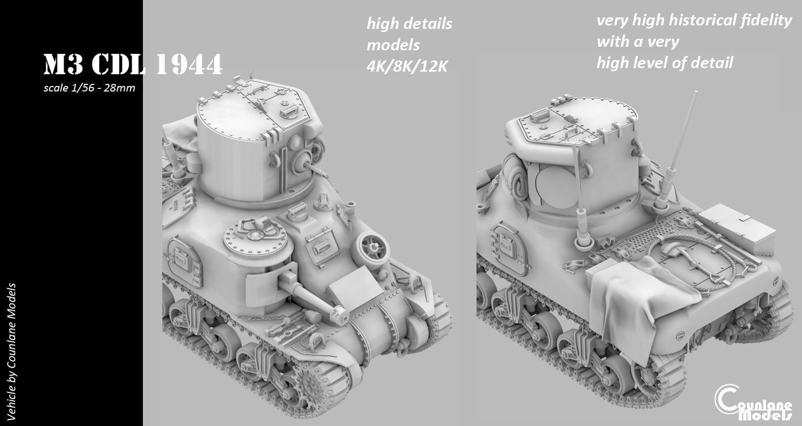 Counlane M3A1 Lee  CDL - Canal Defense Light (USA, WW2)