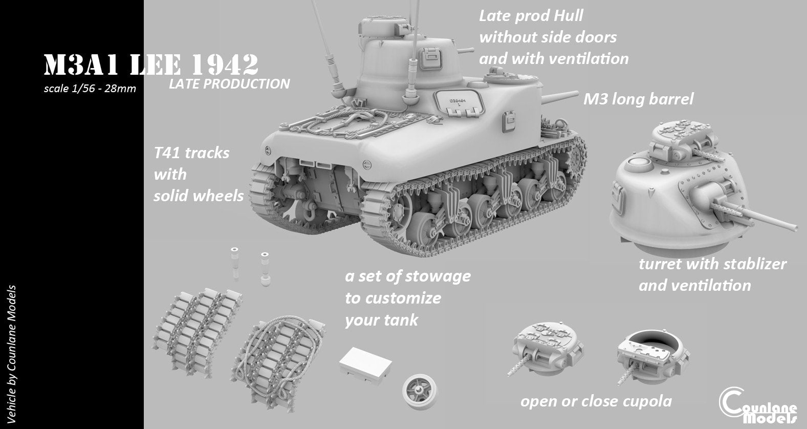 Counlane M3A1 Lee  Late (USA, WW2)