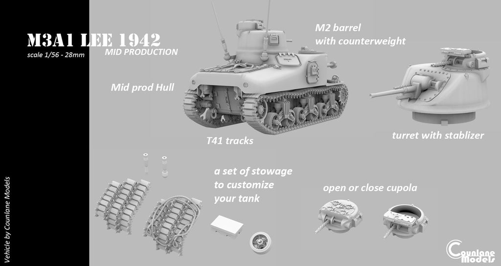 Counlane M3A1 Lee  Mid (USA, WW2)