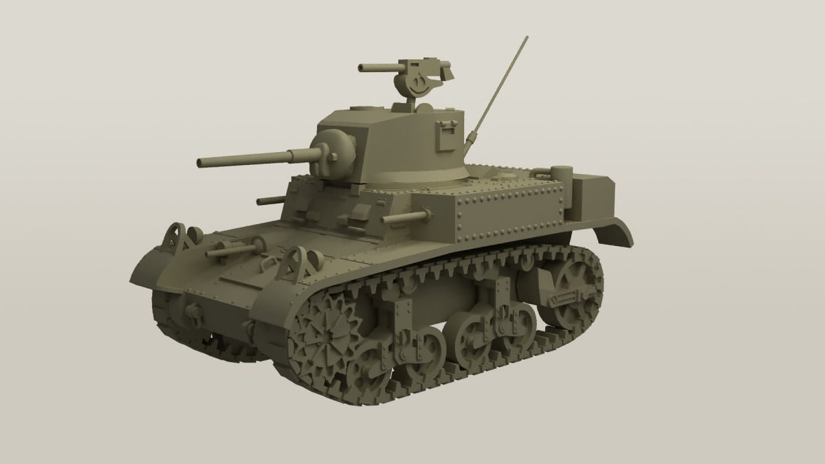 WG3D Stuart M3A1 (M3L) with sponson gun (US, WW2, Lend-Lease)
