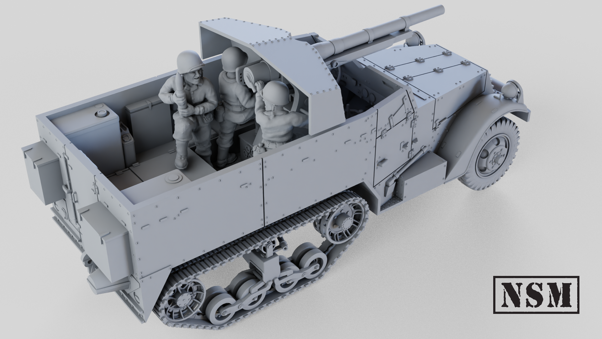 NSM M3 75mm GMC Halftrack (option T12) (USA, WW2)