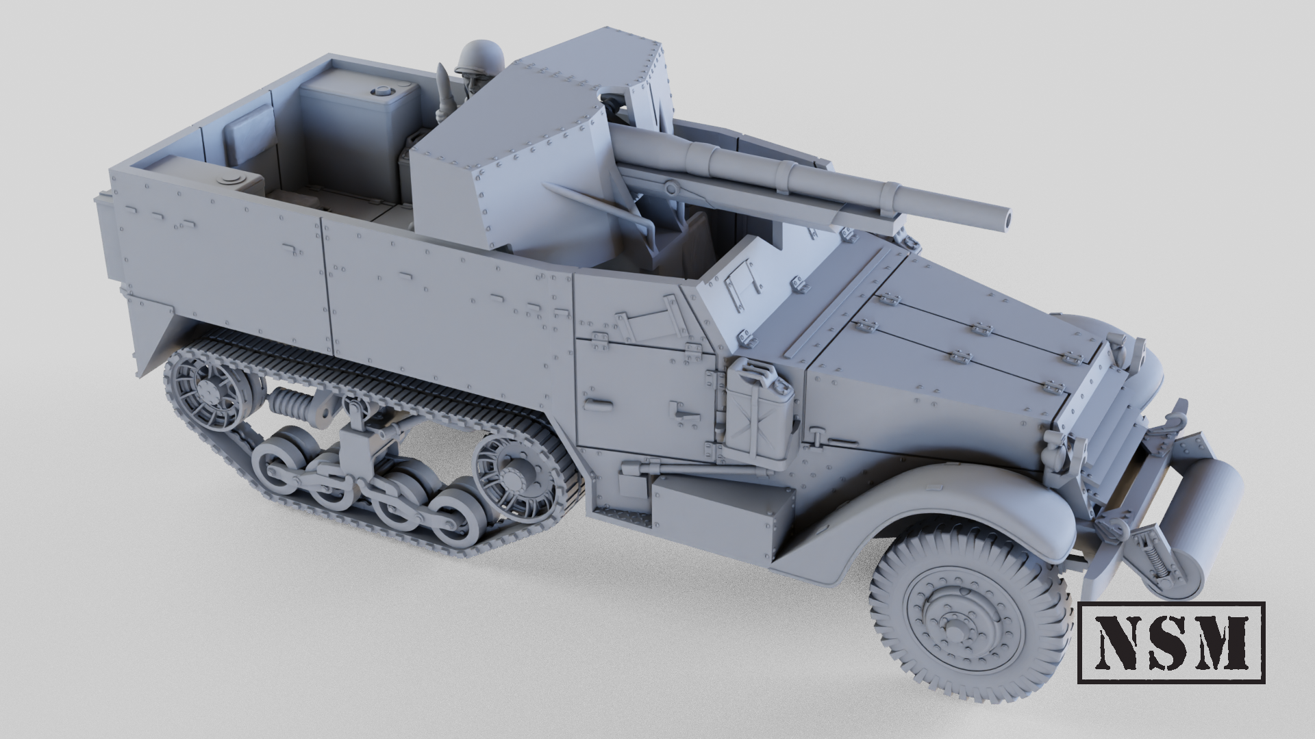 NSM M3 75mm GMC Halftrack (option T12) (USA, WW2)