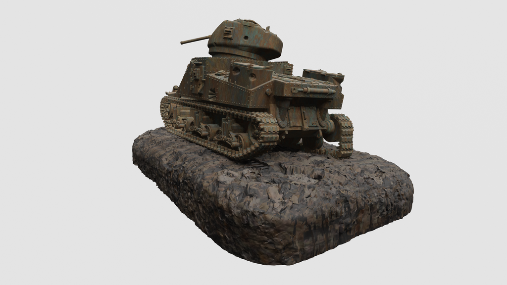 WG3D Destroyed M3 Lee Medium Tank (US, WW2)