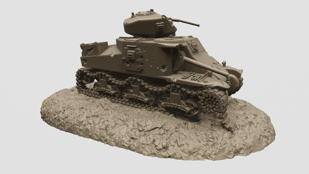 WG3D Destroyed M3 Lee Medium Tank (US, WW2)